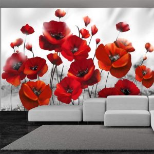 Fotobehang – Poppies in the Moonlight