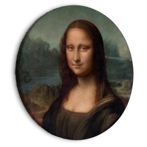 Rond schilderij – Leonardo Da Vinci – Gioconda – Painted Portrait of the Mona Lisa