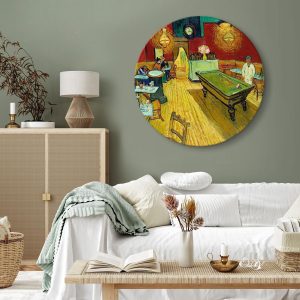 Rond schilderij – The Night Café (Vincent van Gogh)