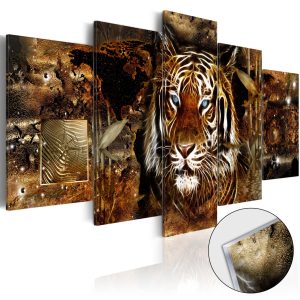 Afbeelding op acrylglas – Golden Jungle [Glass]